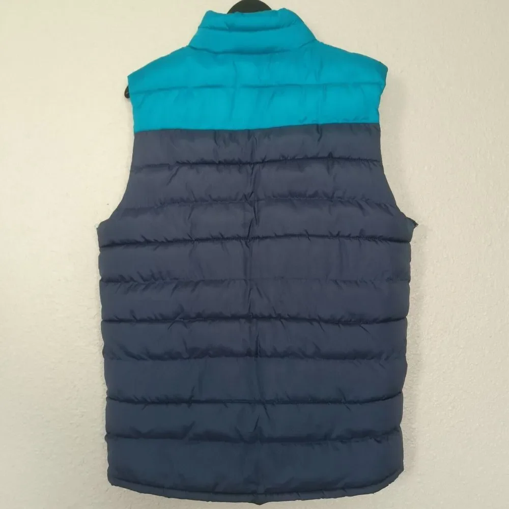 OLD‎ NAVY San Francisco California Men's Blue Full Zip Quilted Vest Size M Tall
